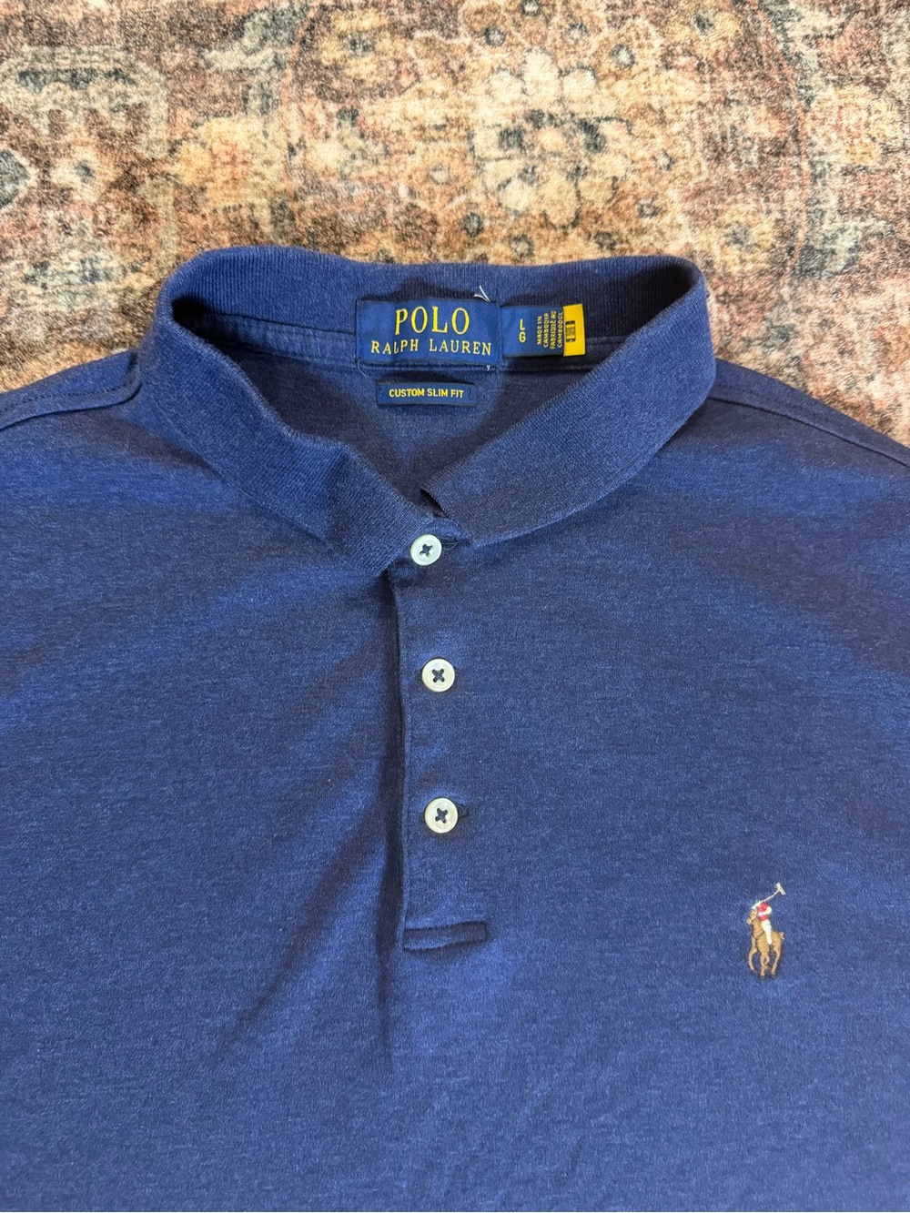 Polo by Ralph Lauren Men's Custom Slim Fit Polo - Royal Navy